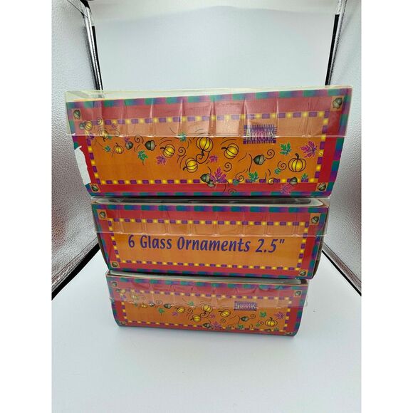 18 VTG Autumn Heirlooms Glass Pumpkin Ornaments in Box *PLEASE READ Discription* - Picture 11 of 11